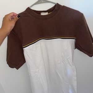 Vintage Y2K Xtreme Gear XG Tee Shirt- Brown and White (S)